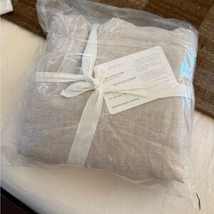 Pottery Barn Flax Linen Curtain 100”x84” color flax